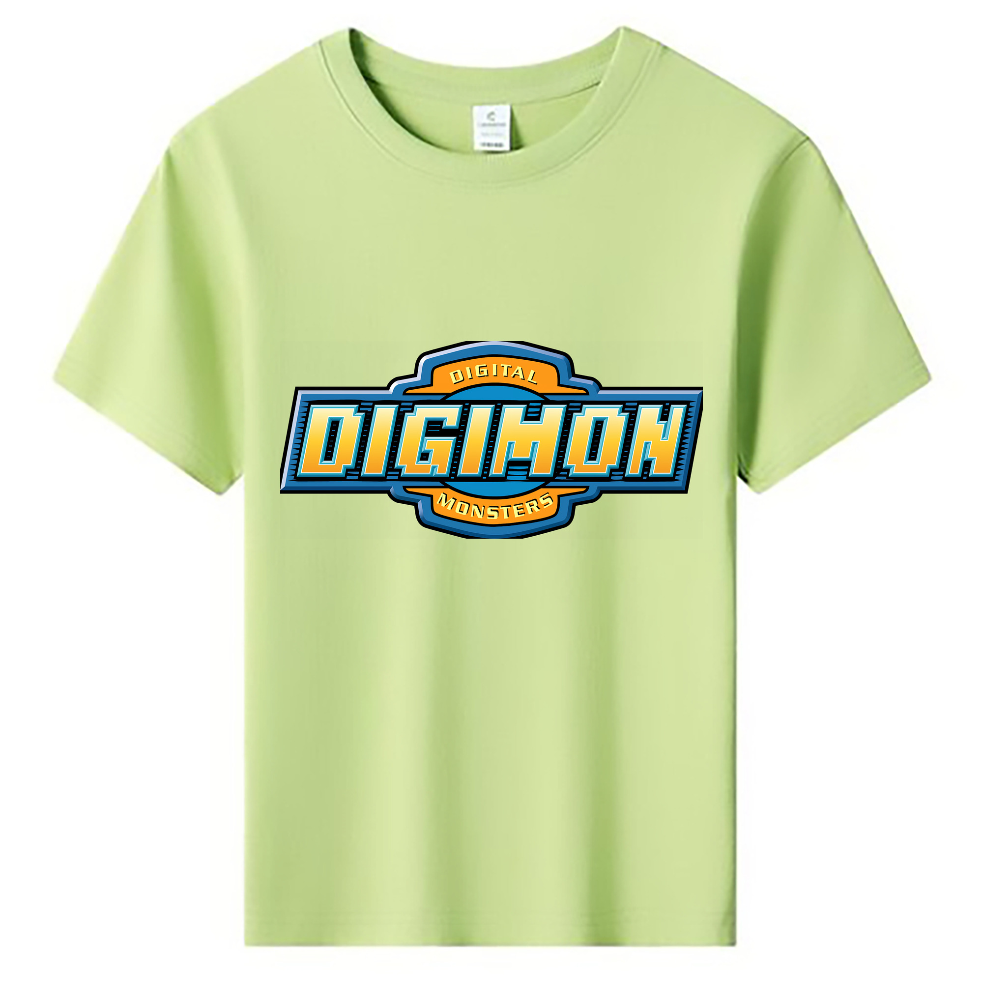 （画像用） Digimon デジタルモンスター/デジモン 綿100％キッズTシャツ（フロントプリント）